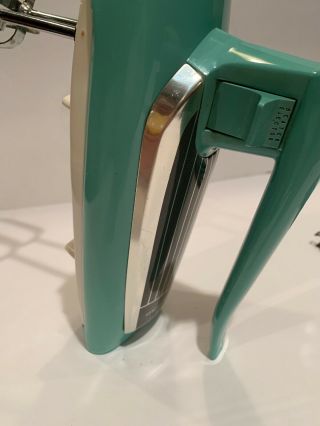 Vintage General Electric GE Turquoise Hand Held Mixer 5