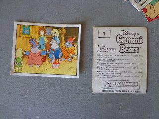 77 x Gummi Bears stickers PANINI 1986 © The Walt Disney Company,  ITALY 6
