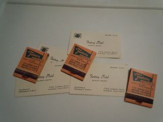 Vintage Fantasy Motel Business Cards And Matches Across From Disneyland Ca