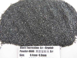 A Natural Black Tourmaline Crystal Stone Specimen Grinding Sand Powder Healing