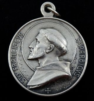 Vintage Saint St Francis Of Assisi Medal 700th Anniversary Of Death 1926