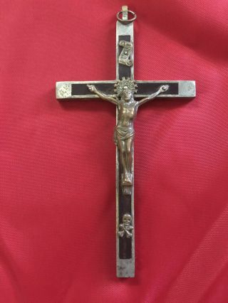 Antique Crucifix With Skull And Crossbones Made In Germany