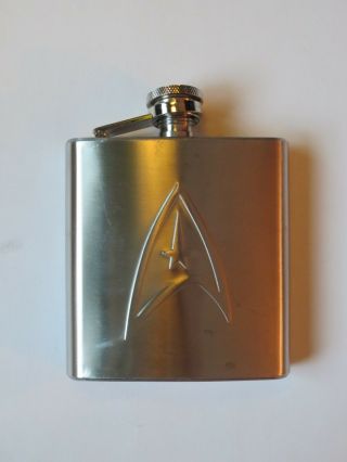 Star Trek Command Embossed Logo 6 Oz Stainless Steel Flask