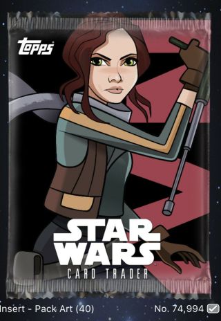 Star Wars Card Trader: Jyn Erso TIER A Pack Art (40cc) - 2
