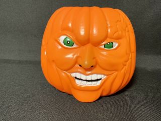Vintage Hard Plastic Halloween Pumpkin Candy Container Extremely Rare