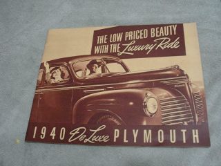 1940 Deluxe Plymouth Advertising