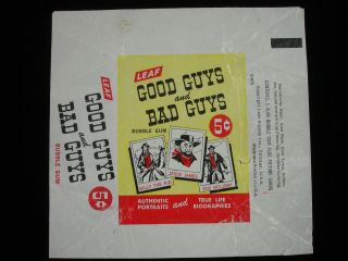 1966 Leaf Good Guys And Bad Guys Non - Sports Card 5 - Cent Wrapper