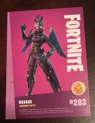 FORTNITE 2019 Legendary Outfit Ravage Foil Parallel Card 283 2