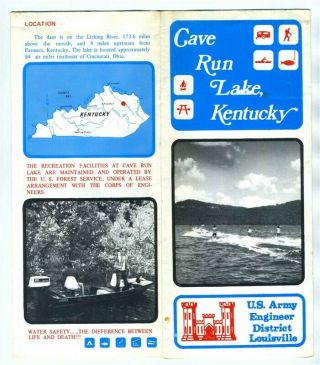 Cave Run Lake Kentucky Brochure 1970 