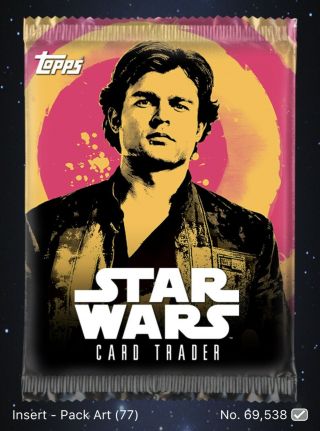 Star Wars Card Trader: Rare TIER A Pack Art - Solo Star Wars Story - 77cc 2