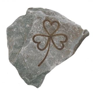 Irish Stone Lasered Engraved With An Irish Shamrock