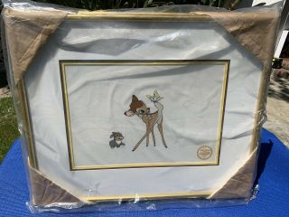 Disney Bambi & Thumper Limited Edition Serigraph Framed Cel & Factory