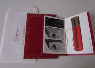Vintage Les Must Cartier Lighter Guarantee Blank Card,  Booklet & Certificate 18 K