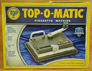 Top - O - Matic Cigarette Machine Tobacco Rolling Injector Hand Lever Kings 100mm