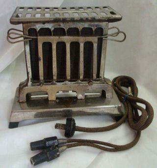 Vintage Primitive American Electric Heat Toaster With Cord