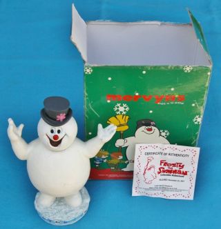 Mervyns Frosty The Snowman Bobble Head Decoration W/ Box