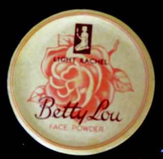 Vintage Face Powder Box Betty Lou Light Rachel Collectable
