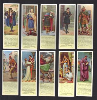 Cigarette/trade/cards.  Typhoo Tea.  Characters From Shakespeare.  (set Of 25).  (1938).