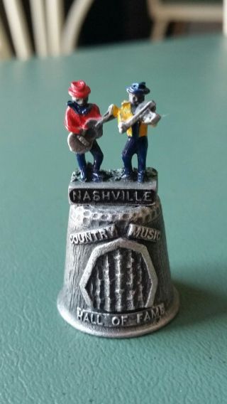 Country Music Hall Of Fame,  Nashville Tennessee Pewter Thimble - Music City Usa