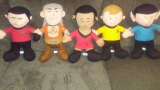 Star Trek 13 " Plush Stuffed Dolls By Toy Factory 5 Piece Set