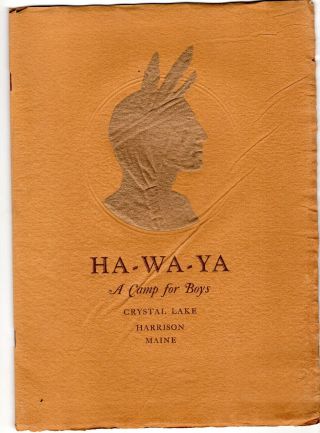 1929 Camp Ha - Wa - Ya For Boys Crystal Lake,  Harrison,  Maine