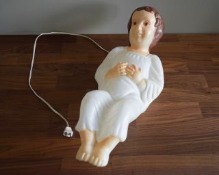 Vintage Empire 20 " Baby Jesus Christmas Nativity Lighted Blow Mold