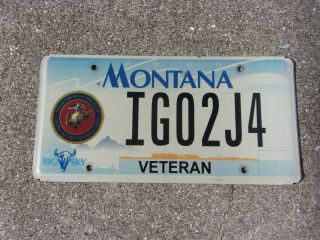 Montana Marine Corps 2000 License Plate Igo2j4