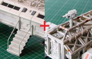 Space 1999 Eagle Staircase & Laser Resin Model Kits Combo (product Enterprise)