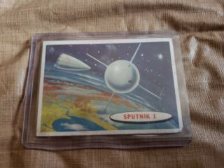 1958 Topps Target Moon Sputnik I Space Trading Card 1