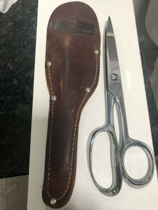 Vintage Case Xx 47 - 8 Scissors 8 " Sportsmans Game Shears & Leather Sheath