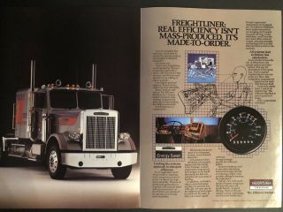 Freightliner 2 Page Print Ad - 1982 - Vintage