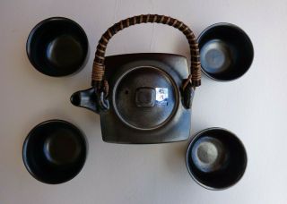 Japanese Blue Moon Porcelain Tea Set Teapot Teacup (opened Box)