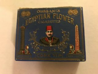 Three Box Antique/ Vintage Cigarette Boxes - Oussanis Egyption Flower