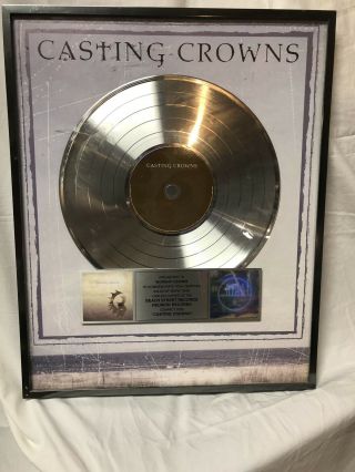 Framed Casting Crowns Jewel Box Platinum Record For Cd Sales Neat Look
