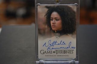 Game Of Thrones Season 6 Nathalie Emmanuel As Missandei Auto / Autograph Card