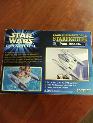 Star Wars Ride - On Pool Float Droid Starfighter Raft Intex Inflatable Toy Display