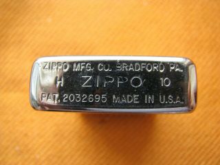 Vintage Zippo lighter pat 2032695 - 4 ring - 5