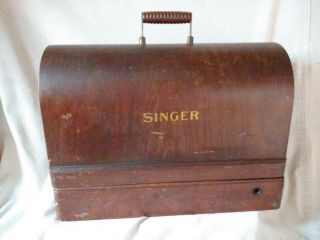 Vintage Singer 1928 66 - 6 Bentwood Portable Case Only With Key & Motor Controller