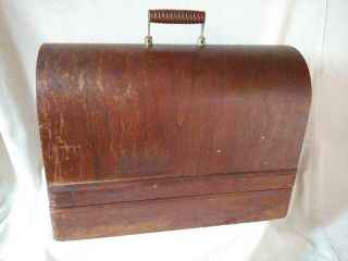 Vintage Singer 1928 66 - 6 Bentwood Portable Case ONLY with Key & Motor Controller 2