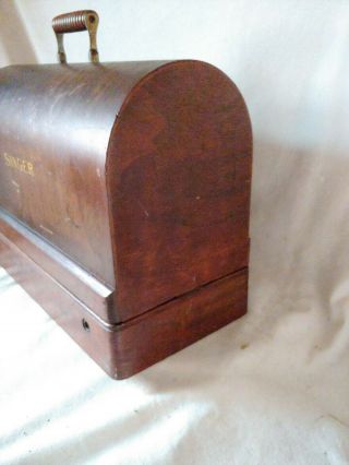 Vintage Singer 1928 66 - 6 Bentwood Portable Case ONLY with Key & Motor Controller 3