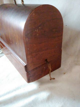 Vintage Singer 1928 66 - 6 Bentwood Portable Case ONLY with Key & Motor Controller 4