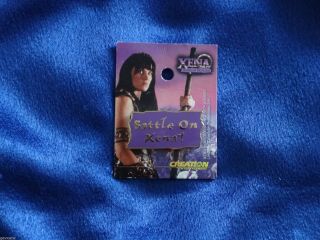 Rare Xena (lucy Lawless) Official " Battle On " Pin L@@k - - On