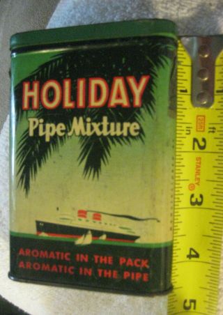 Vintage Holiday Pipe Mixture Pocket Tobacco Tin Can Ship,  Larus Bro Richmond Va