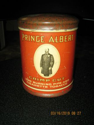 Vintage Large Prince Albert Crimp Cut Tobacco Tin