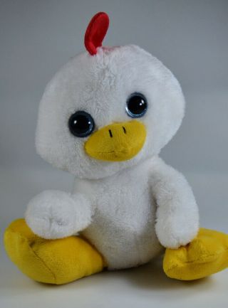 White Easter Chick Duck 2015 10 " Soft Kellytoy Sparkling Blue Eyes