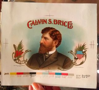Cigar Label (printers Proof) Calvin S.  Brice