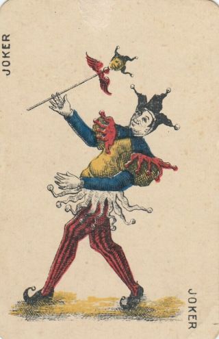 Jokers - Old Pattern - 1 Single Vintage Swap Playing Cards