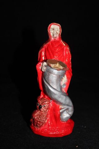 296 Statue Abundancia Red Color 6.  5 " Santa Muerte Amor Atraccion Holy Death