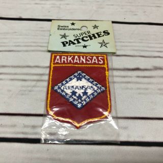 Vintage NOS Souvenir State Patch - Arkansas - Package 2
