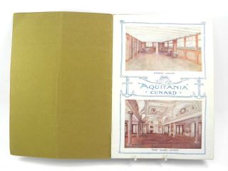 antique Aquitania Cunard Line printed booklet brochure deck plans 3